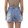 Women's Color Jeans Stretch Slim Fit Distressed Denim Shorts