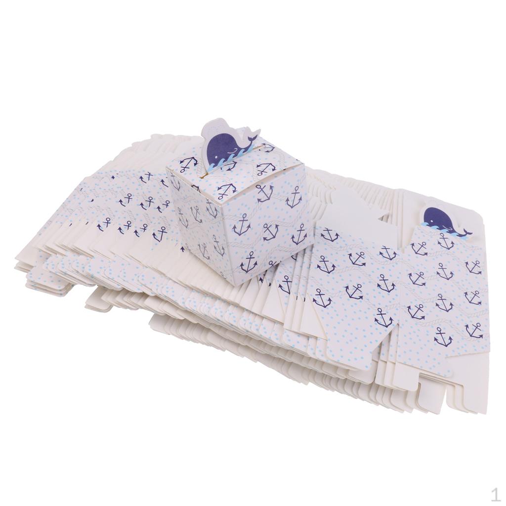 

50 Pieces Kraft Paper Candy Boxes Wedding Shower Favors Pink Elephant