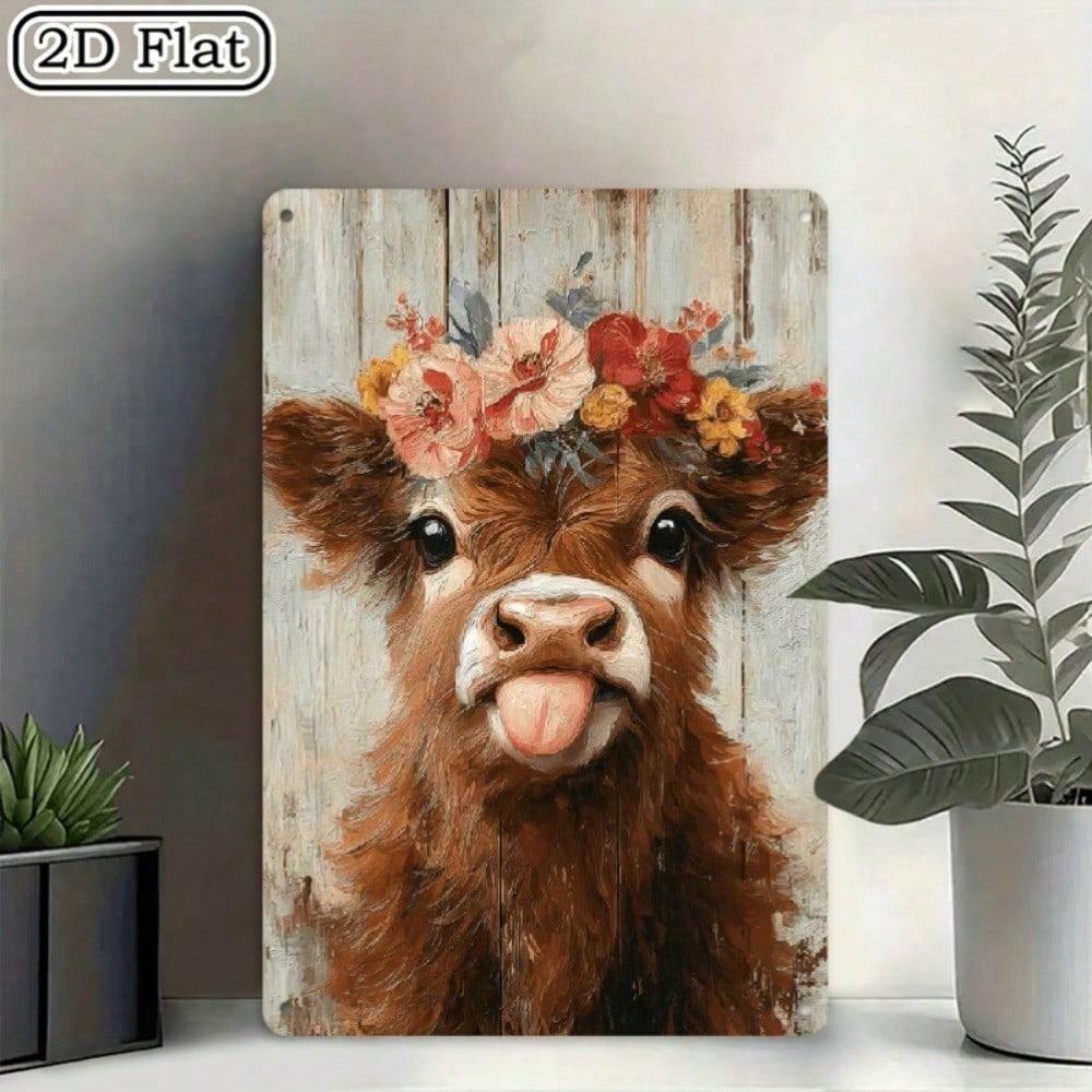 Vintage Cattle Ranch Metal Tin Sign 8x12 Inch Rustic Farmhouse Wall Art Country Western Decor Bar Garage Man Cave Outdoor