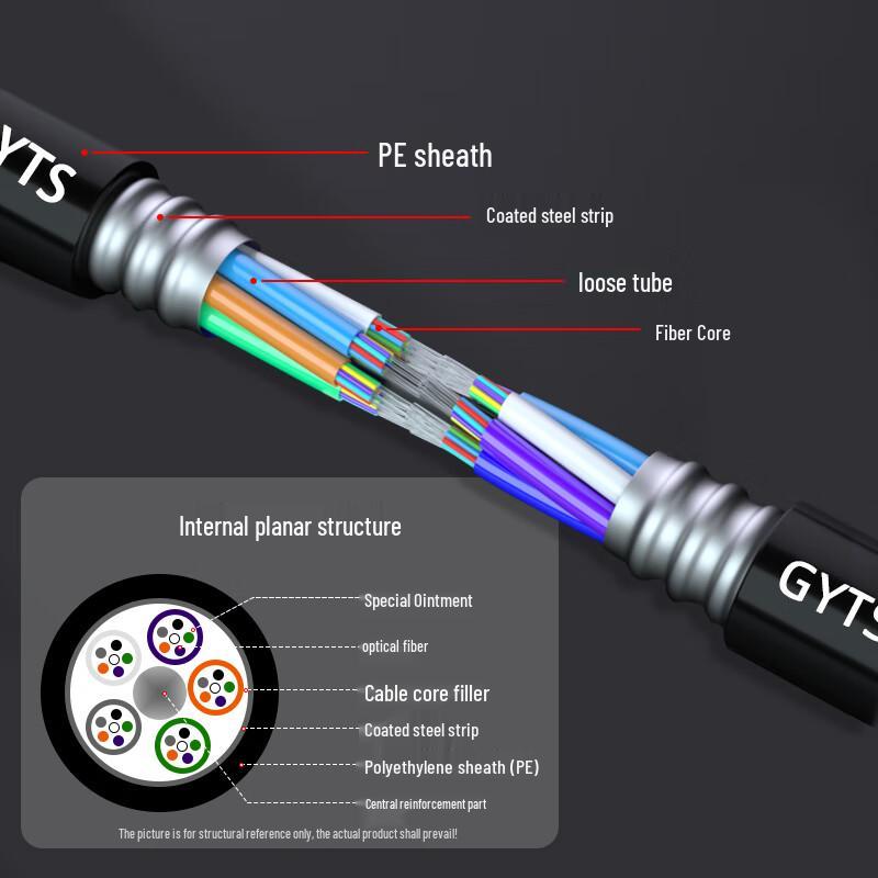 AIENKIS Outdoor Armored Single-Mode Fiber Optic Cable 100m