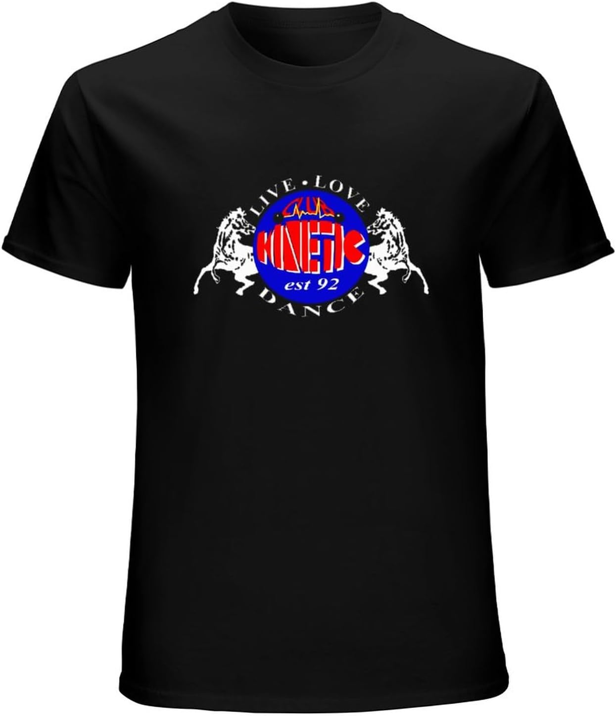Live Love Dance Club Kinetic Rave Techno Short-Sleeve T-Shirt Black S чёрный