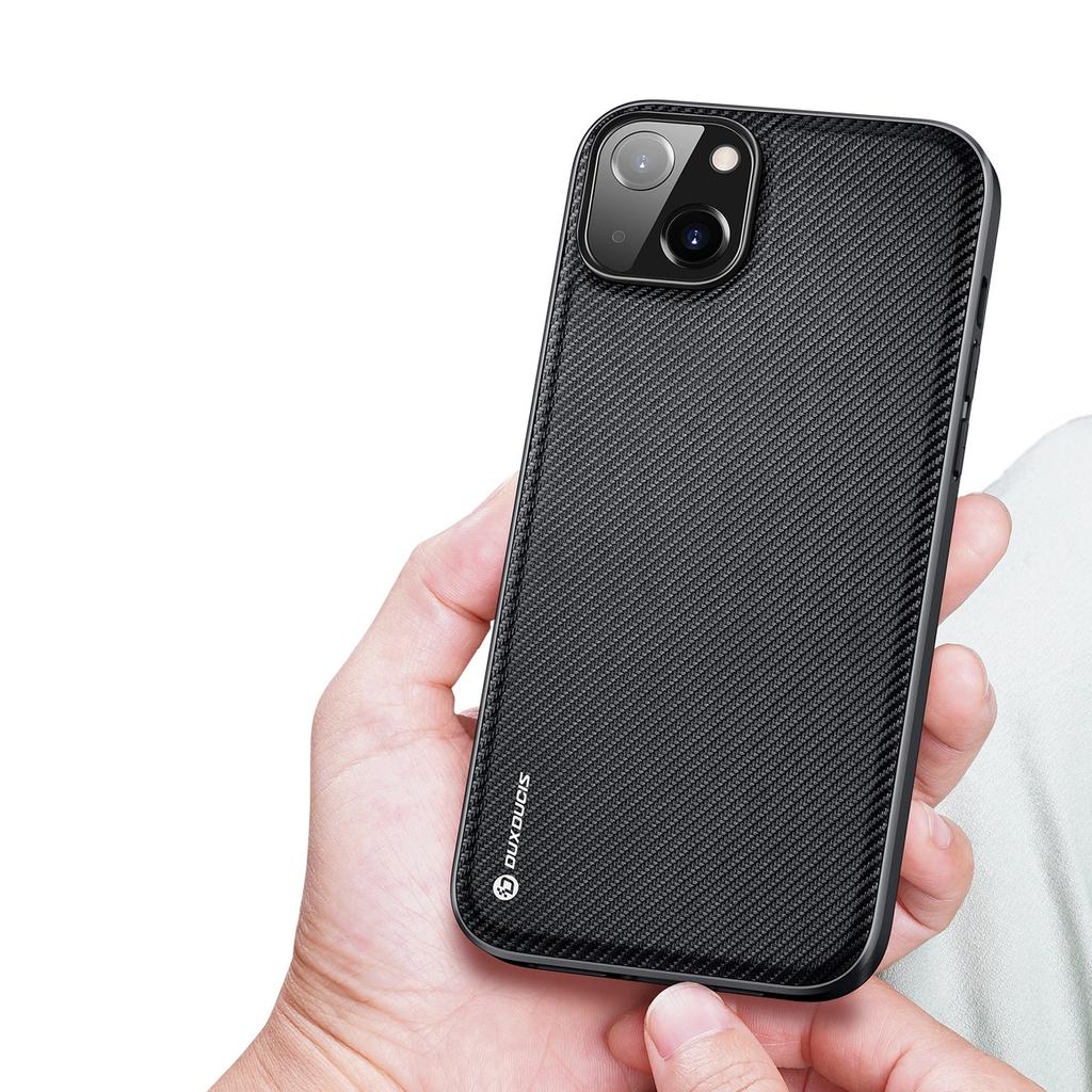 Dux Ducis Fino Case Cover Covered with Nylon Material Iphone 14 Plus Black