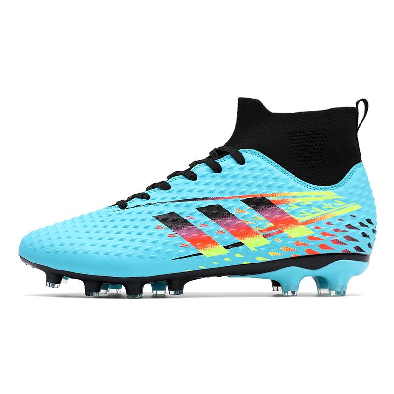 New Large-size Football Shoes Men's High-top Young Students Game Training Artificial Turf Long Broken Nails Football Shoes