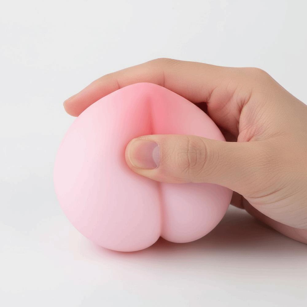 TPE Material Anti Stress Ball Peach Shaped Stress Reliever Slow Rebound Toy  Finger Massage