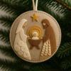 Felt Nativity Scene Christmas Ornament Xmas Crafts Ornaments for Tree Xmas Winter Party Christian Decorations Indoor Outdoor