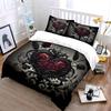 Ornate Gothic Heart Design Bedding Duvet Cover Set  (1*Duvet Cover 2*Pillowcases, without duvet insert)