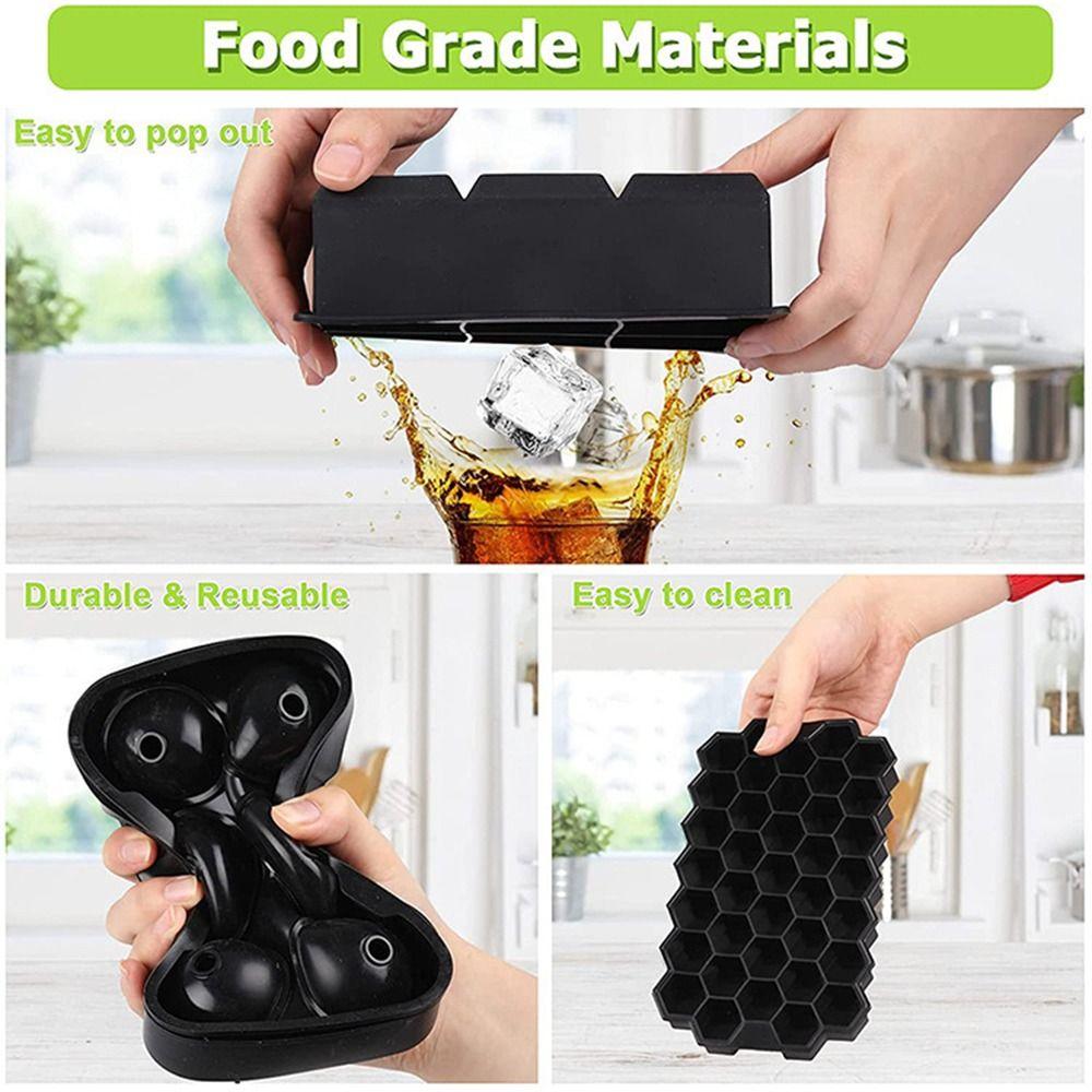 Ice Cream Tools Silicone Food Grade Round Square Square Mold Ice Cube Tray Ice Maker Ice Ball Mold