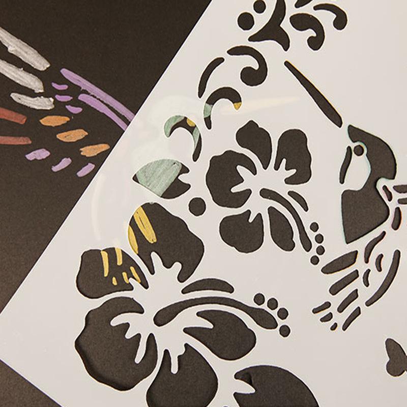 Narzędzia do dekoracji albumu DIY: Motyw Koronka Linijka, Puste Szablony PET i Akcesoria do Malowania