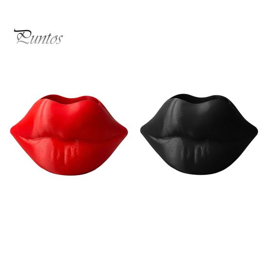 Creative Gift for Beauty Lovers Lip Shaped Storage Box, Decorative 3D Printed PLA Sculpture, Modern Home Office Ornaments Art Ornament Makeup Brushes