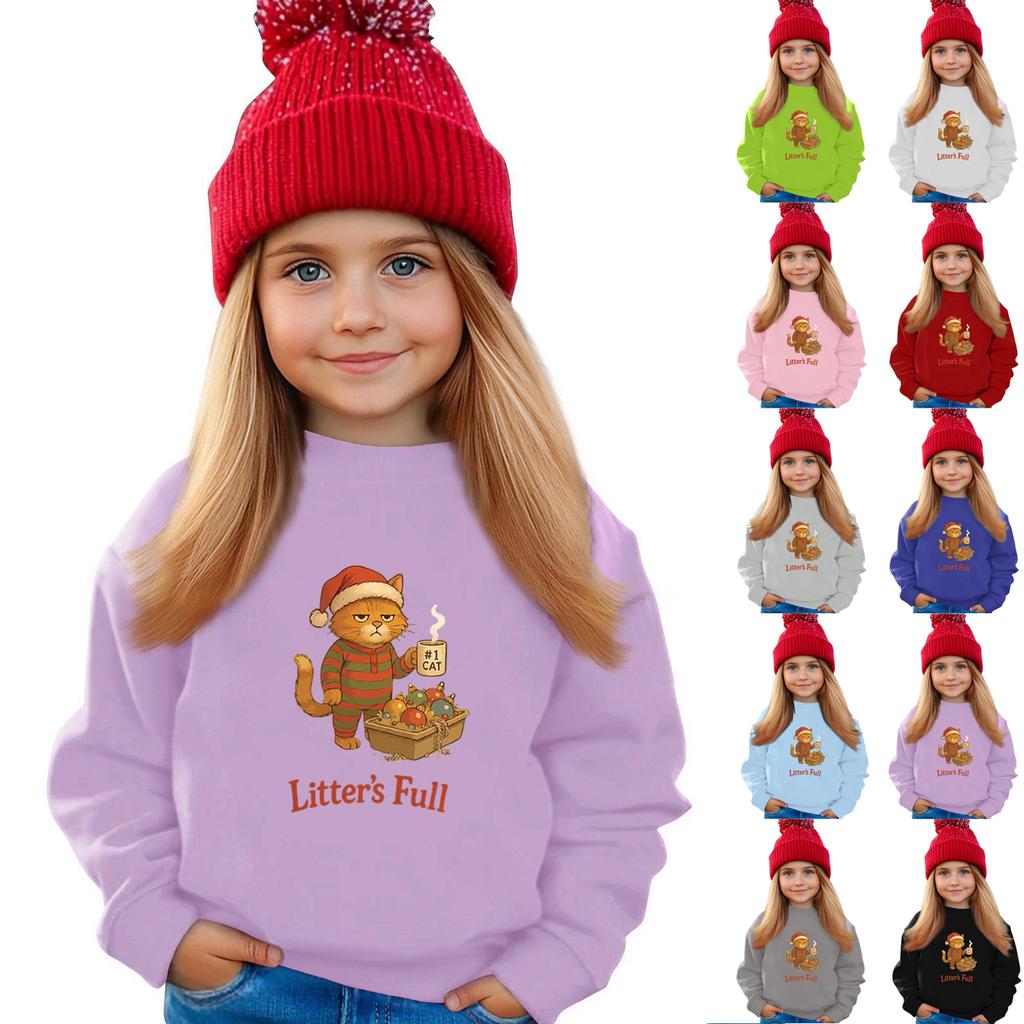 Kinder Sweatshirt Jungen Mädchen Rundhals Sport Sweatshirt Lässiger Pullover Sweatshirt Sportshirt