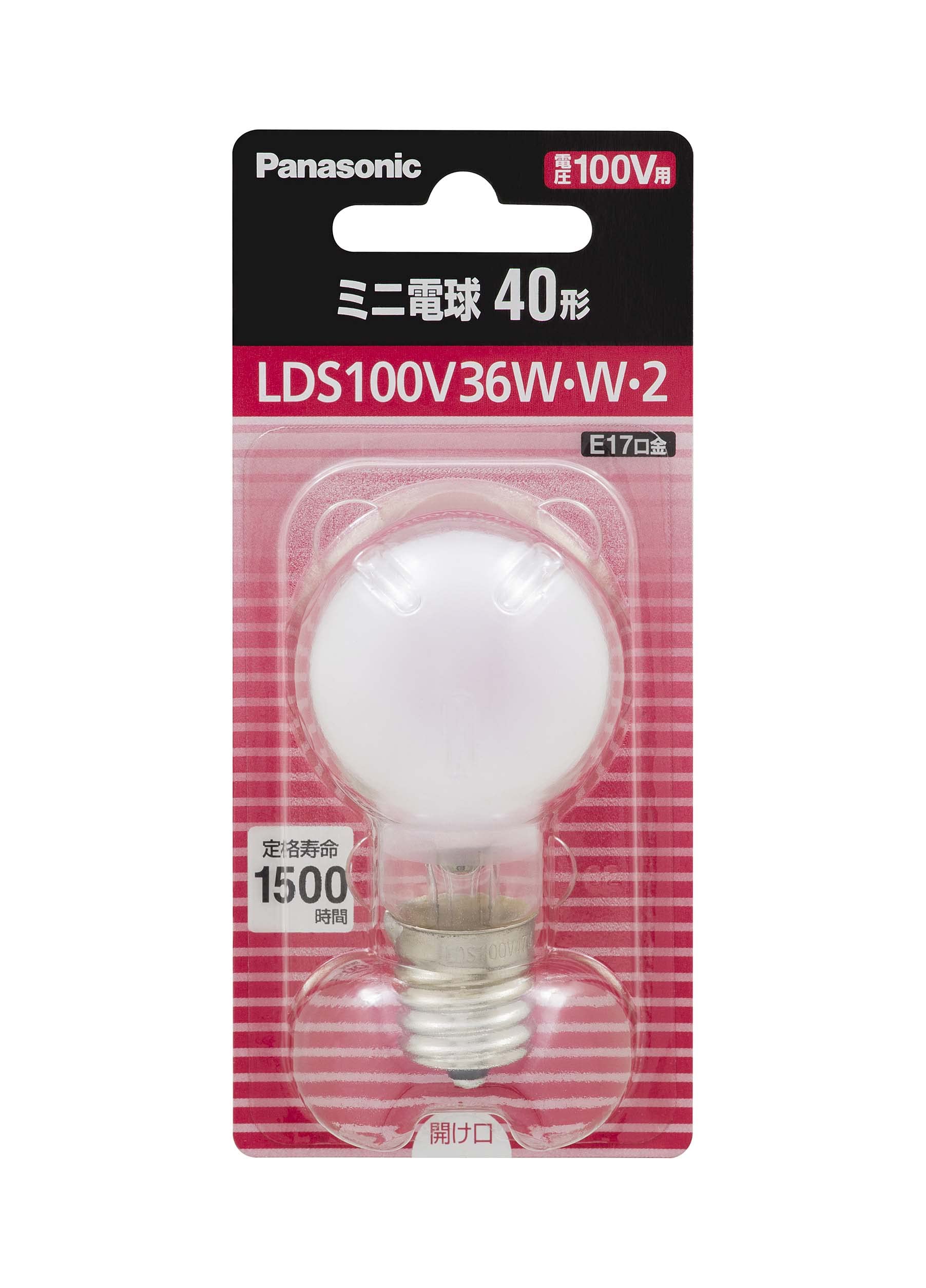 

Panasonic Mini Bulb Argon Gas Mini Krypton Bulb Replacement 100V 40 Type E17 Base 35mm Diameter White 1 Piece LDS100V36WW2 (36W)