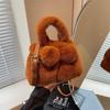 Women's High-End 2025 Plush Shoulder and Messenger Bag - Versatile Autumn/Winter Bucket Bag