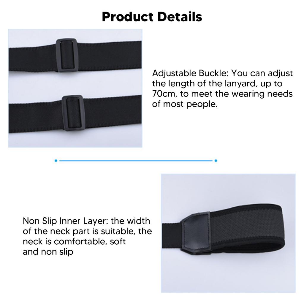 Verbreitertes Controller-Lanyard Nackengurt Schultergurte für Mini 3 Pro Zubehör Schwarz