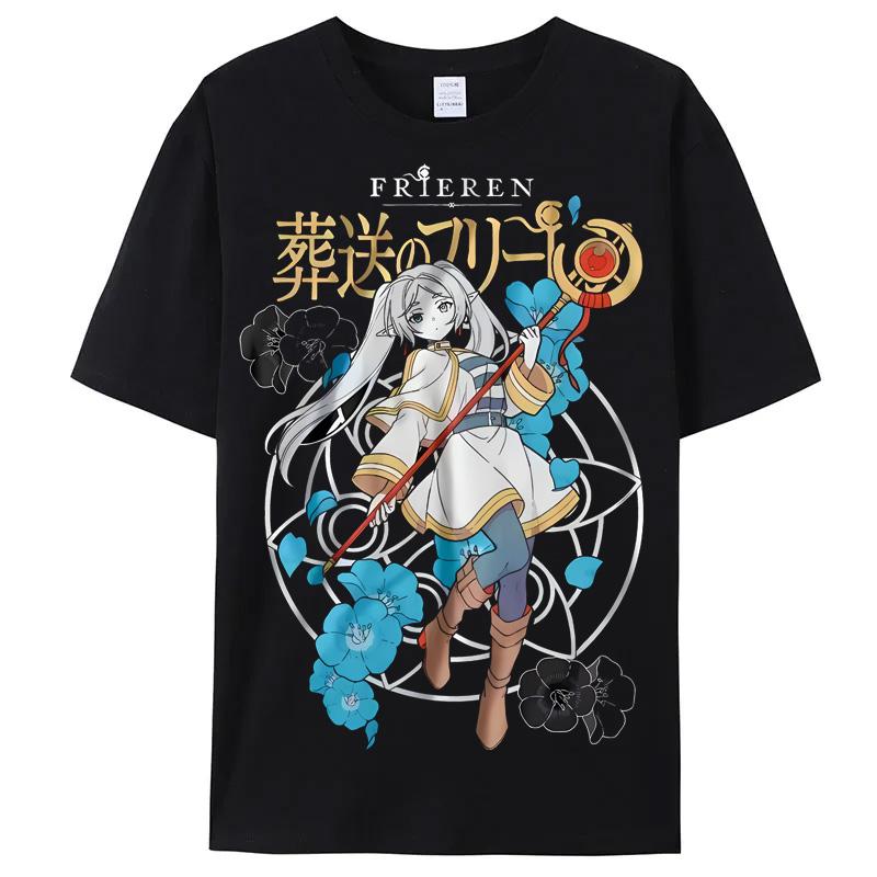 

Frieren Cotton T-Shirt Beyond Journey s Gifts Shirt All Sizes End Fern Stark Girl Anime 4XL