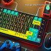 Cyberpunk Transparente PBT Fünfseitige Thermosublimation Mechanische Tastatur Russische Tastenkappen