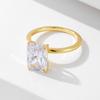 Classic Elegant Fine Jewellery Ring Set Custom Wedding Jewelry S925 Sterling Silver Zircon Fine Engagement Rings for Women