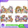 Animals Wood DIY Creative Handmade Gift for Various Occasions Diamond Painting Hanging Hook No Hole Punching Wall Decoration