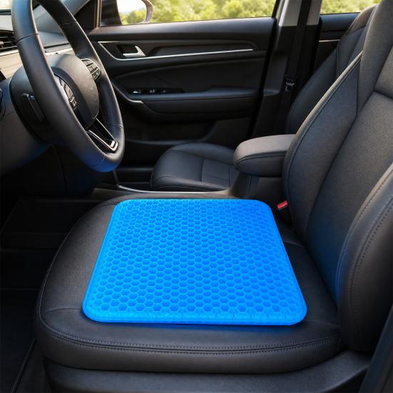 Summer Gel Seat Cushion, Thick Honeycomb Ice Cooling Pad for Pressure Pain Relief, Breathable Car Seat Office Chair Cooling Sitting Mat