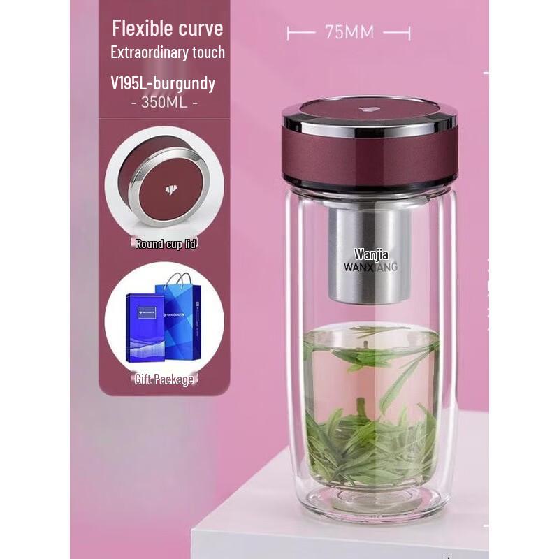 WANXIANG Large Capacity Portable Heat-Resistant Glass Water Cup