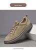 Men's Trendy British Casual Leather Sports Board Shoes, Retro Workwear Style