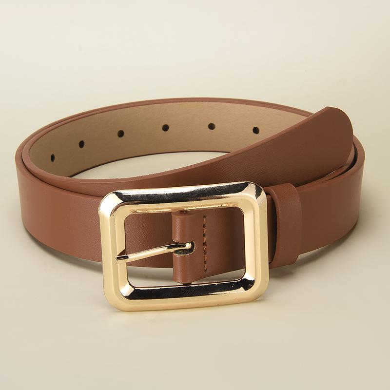 Fashionable Square Pin Buckle Women's Belt With Dress Casual Pants Belt Retro Trendy Women's Birthday Party Gifts