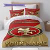 Name Custom SF 49ers Pattern Bedding Set Quilt Cover Pillowcase Home Decor Gift (1 * duvet cover + 2 * pillowcase, without core)
