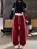 Women's Colorblock Side Stripe High-Waist Wide Leg Sweatpants - Spring/Autumn 2026
