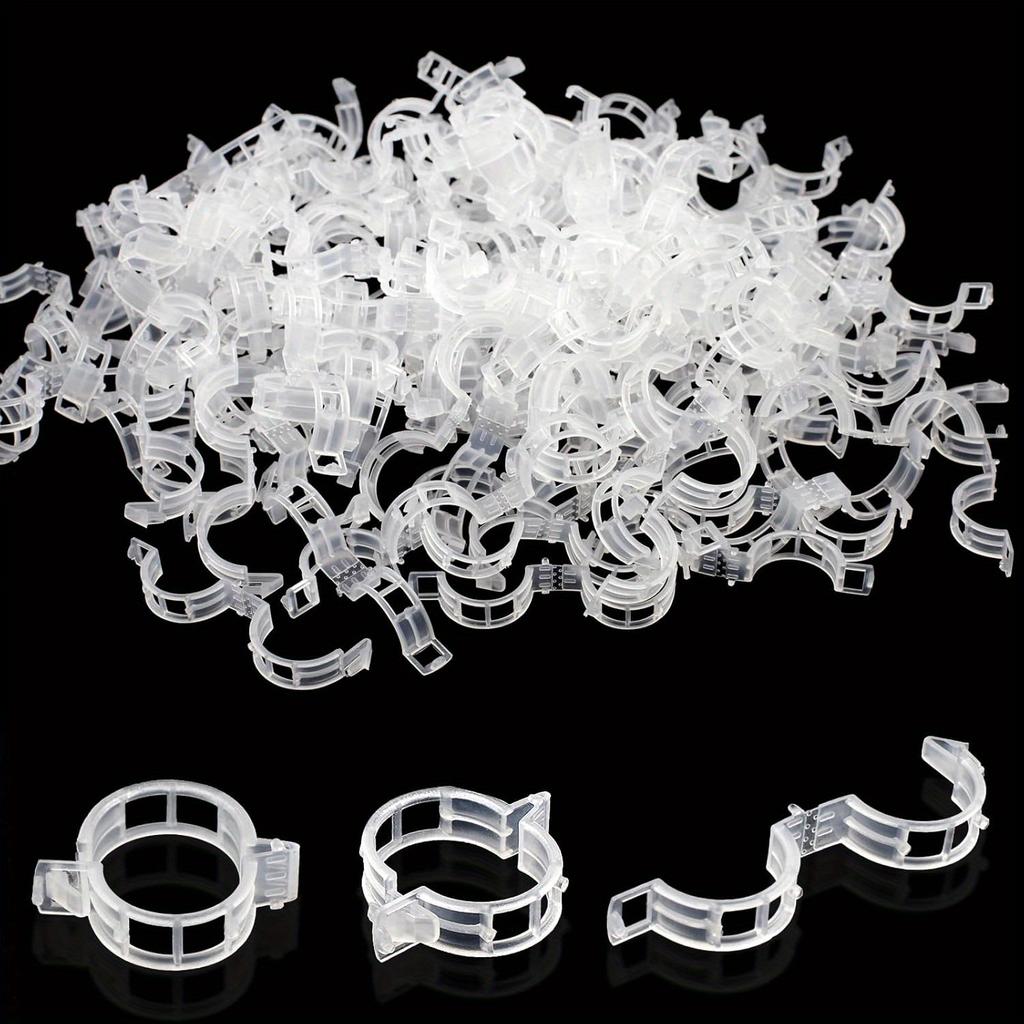 100 Plastic Trellis Plant Support Clips,Tomato Clips, Plastic Garden Clips, Plant Ties, Trellis Clips,for Upright Growth