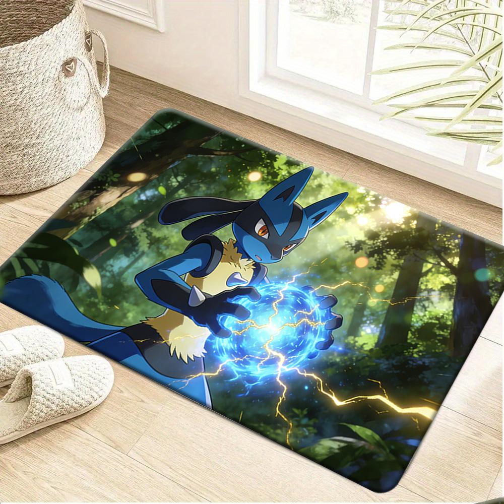 Pokemon Pikachu Tail Silhouette Print Non-slip Doormat Soft Floor Mat for Home Decor 40x60cm