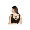 Vihu Fashion Women's Multicolor Sweetheart Neck Georgette Line Soft Sequence Zari Work Sleeves Readymade Saree Blouse (B