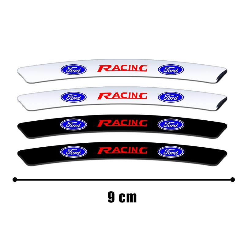 AACD1 4Pcs Aluminum Wheel Hub Rim Badge For Ford Mustang Focus 2 3 4 Spoke Emblem Mondeo Fiesta Auto Exterior Decoration Accessories