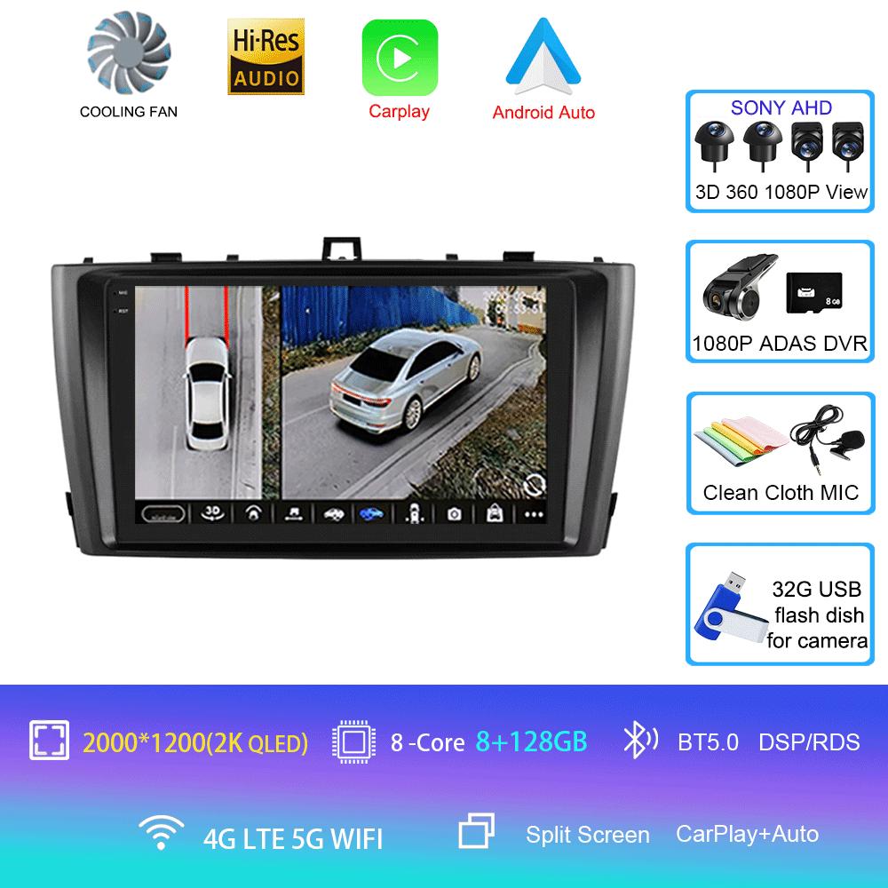 Android 14 Car Radio For Toyota Avensis 2008-2015 Multimedia Video Player Stereo GPS Navigation 5G WIFI DSP Carplay Android Auto