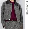 ELLASSAY 2025 Autumn Wool Blend Polo Collar Blazer
