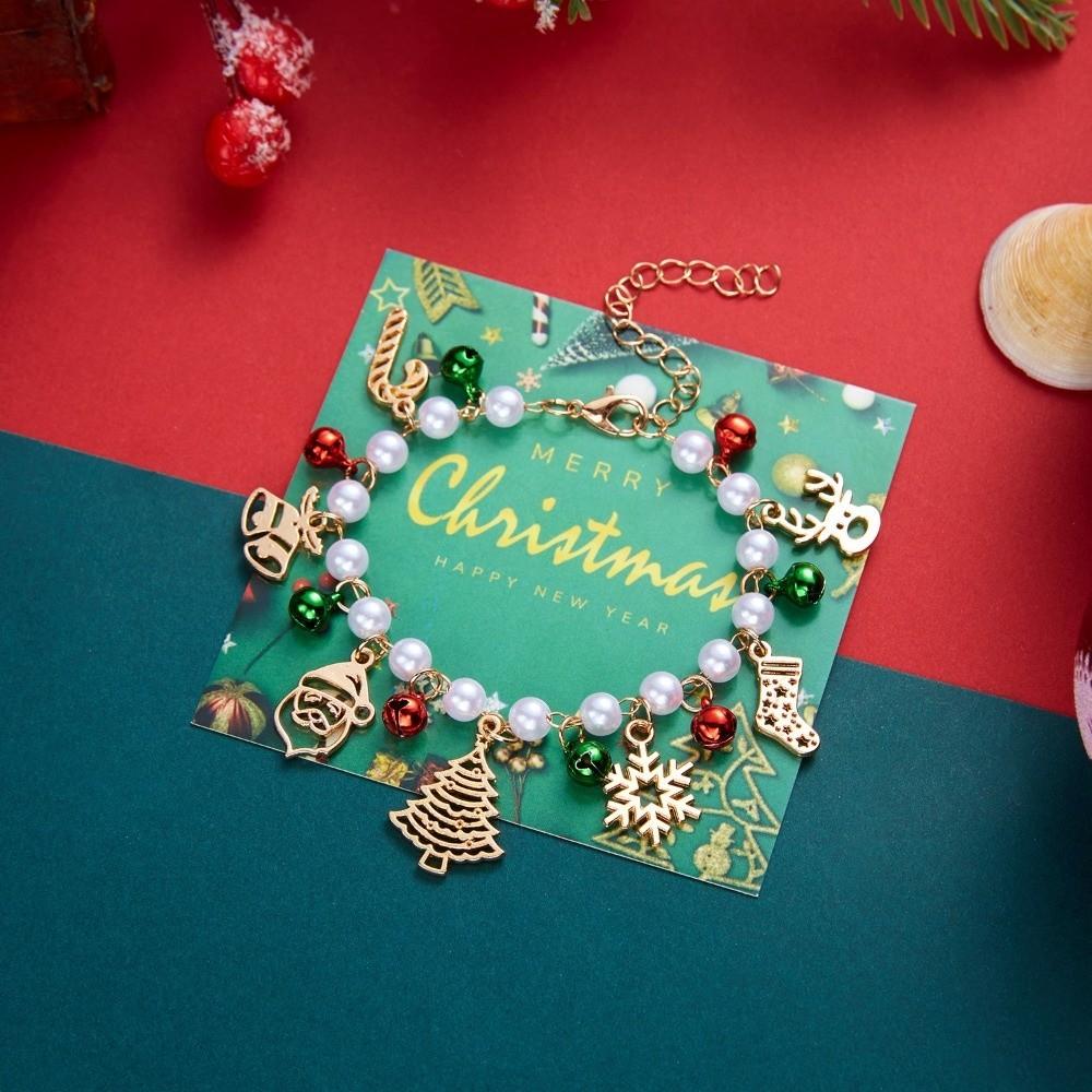 Charming Style Christmas Tree Bracelet Exquisite Snowflake Pendant Bangles  Daily Wear