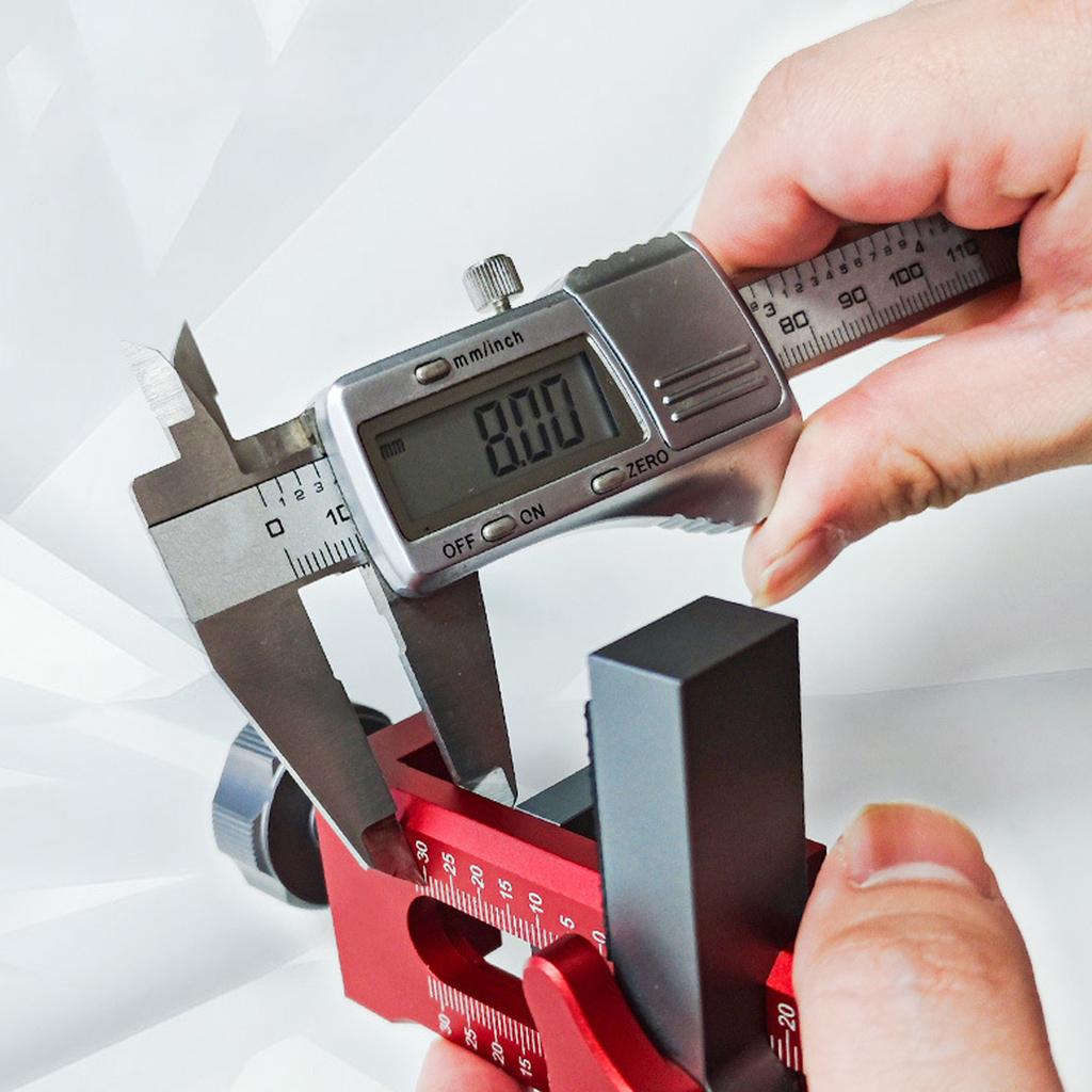 Adjustable Aluminum Alloy Cabinet Hardware Jig Precise Cabinet Door Installation Positioner for 7-40mm Thickness Panel