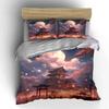 Japanese Night Scenery Decor Soft Comfortable Duvet Cover Bedding Set Included 1*Duvet Cover & 2*Pillowcases, Gift