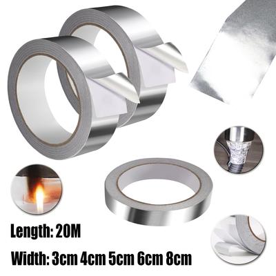 High Temperature Resistant Aluminum Foil Tape Kitchen Pipe Repairs Tape Adhesive Sealing Box Heat Insulation Leak-proof Tape