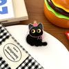 8pcs Acrylic Black Cat Bag Clips Fresh Keeping Kitchen Seal Clips Stationery Clips  Seasoning Bags