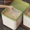 High-Capacity Sliding Lid Rice Storage Bin - Food-Grade Plastic Container for Grains and Flour.
