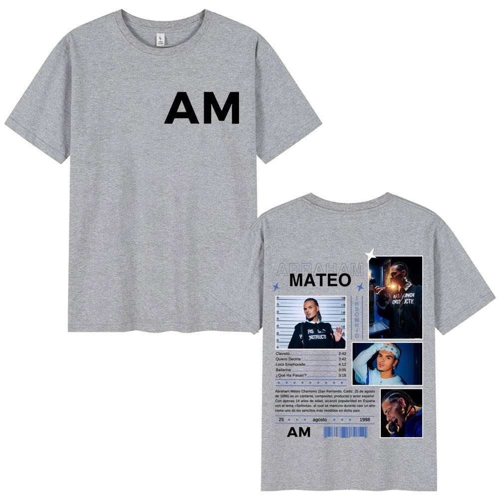 Singer Abraham Mateo Insomnio Album Merch Tshirt High Quality Fashion Oversized T Shirt Men Women Casual Short Sleeve Tshirts