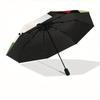 1pc Snowman Pattern Automatic Folding Umbrella, Portable & Foldable Design with 8 Ribs, Casual Outdoor Accessory Halloween and Christmas gif
