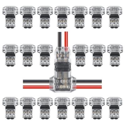 20pcs T Shape 2 Pin Wiring Connector Car Connector Branch Wire Connector 36V 9A