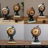 Clock Resin Globe Ornament For Desk Decor In Living Room Or Kids Gifts Room