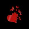 Car Reflective Sticker Creative Heart Butterfly Flying Decal Cover Auto Accessories for Motorcycle Window Rear Winshield Bumper
