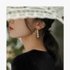 Natural Baroque Pearl Earrings for Women, Elegant French Style, Trendy Niche Design, Slimming Face Earrings