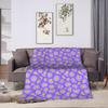Soft Comfy Throw Blanket Camping Purple Daisy Flower Blankets  Flannel Bedspread For Outdoor Aesthetic Sofa Bed Cover