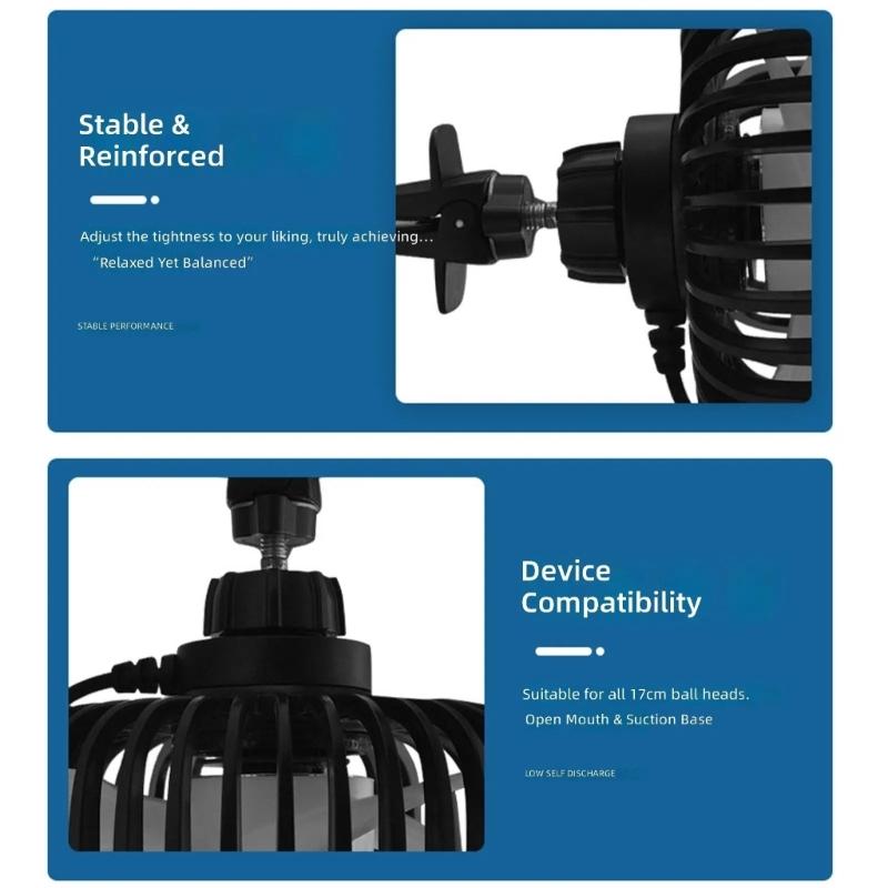 3 Speed USB Car Fan With Strong Wind Power And Quiet Operation For SUV Truck And Sedan