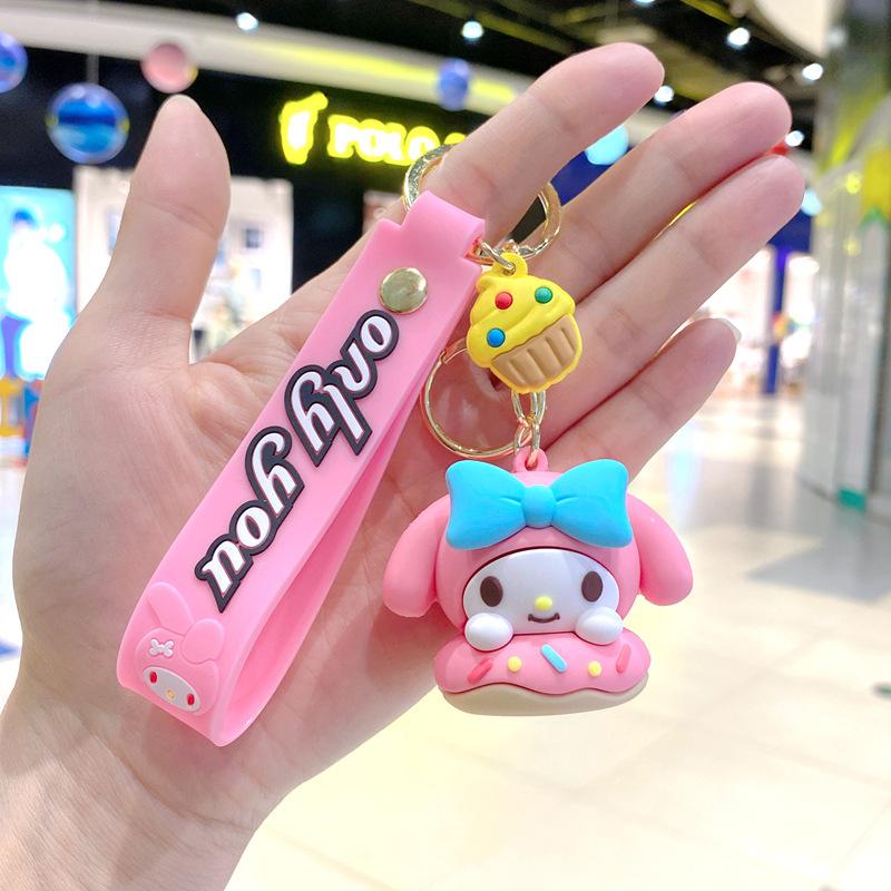 Cartoon Donut Keychain Cute Car Key Chain Jade Cinnamon Dog Schoolbag Pendant without small pieces