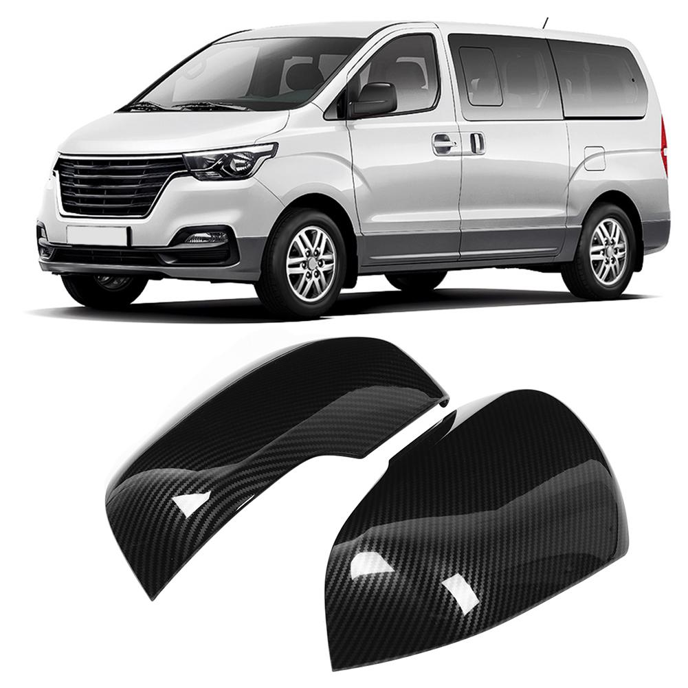 2pcs ABS Carbon Fiber Style Rear Mirror Housing Fits for HYUNDAI GRAND STAREX(H1) 2019