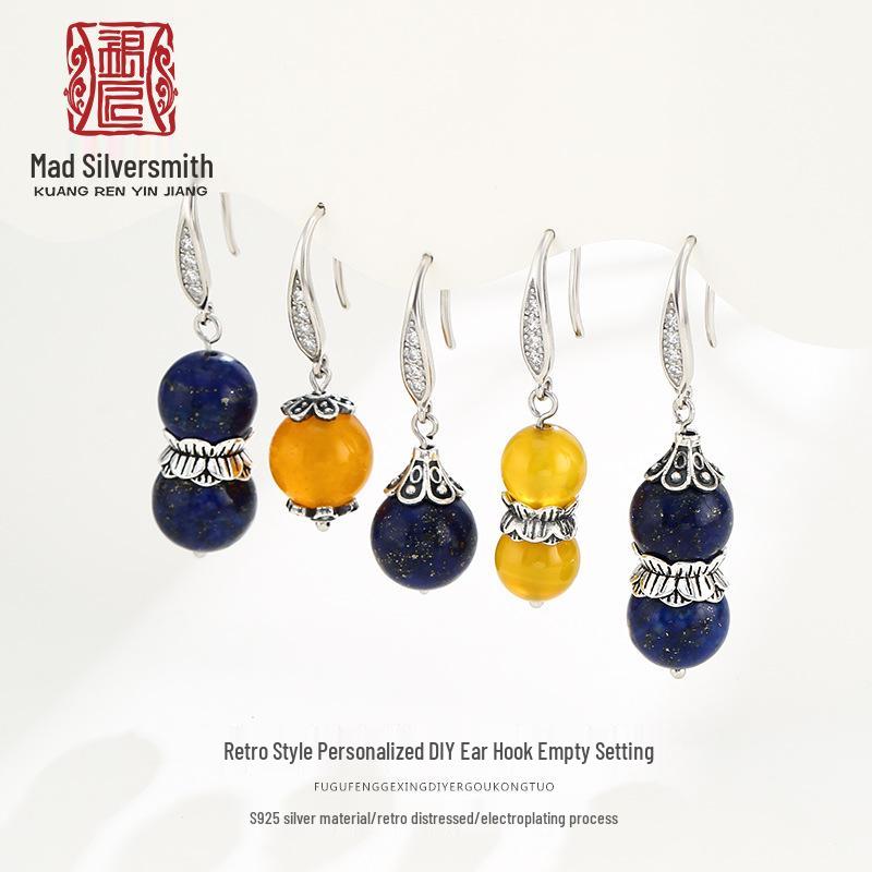 

925 Sterling Silver Korean Style Round Bead Stud Earrings for Women 925 Sterling Silver